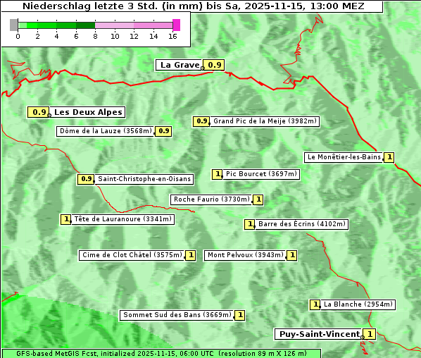 Niederschlag, 15. 11. 2025