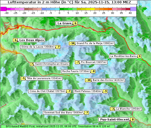 Temperatur, 15. 11. 2025