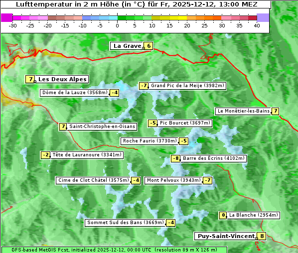 Temperatur, 12. 12. 2025