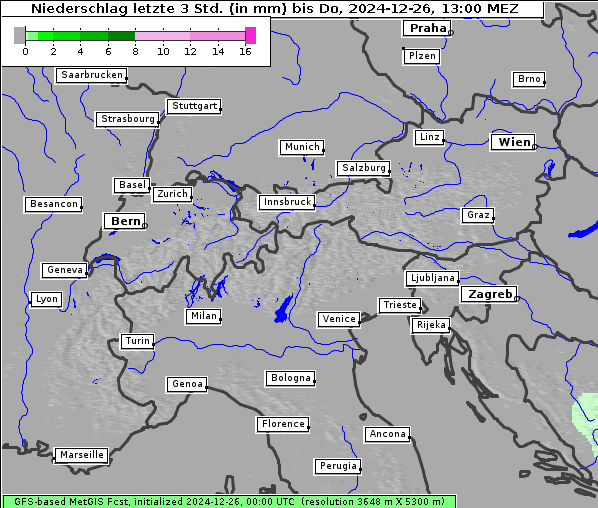Niederschlag, 26. 12. 2024