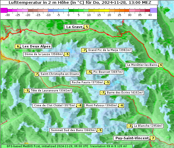 Temperatur, 28. 11. 2024