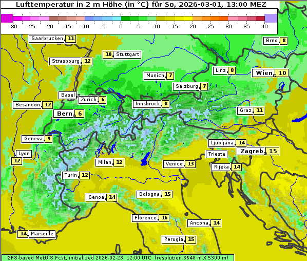 Temperatur, 1. 3. 2026
