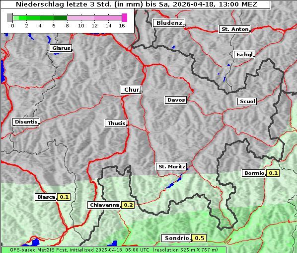 Niederschlag, 18. 4. 2026