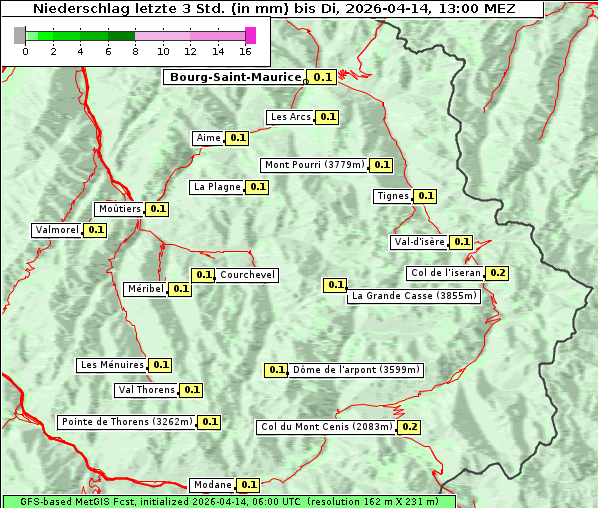 Niederschlag, 14. 4. 2026