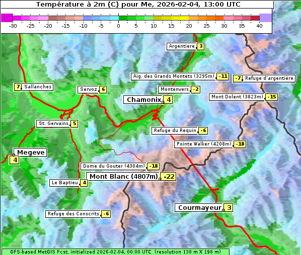 Temperatur, 4. 2. 2026