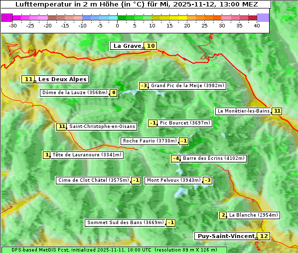 Temperatur, 12. 11. 2025
