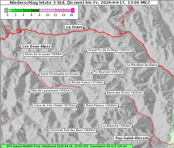 Niederschlag, 17. 4. 2026