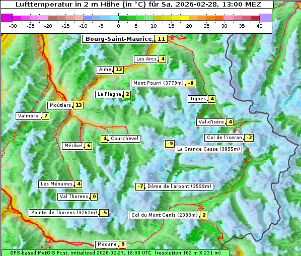 Temperatur, 28. 2. 2026
