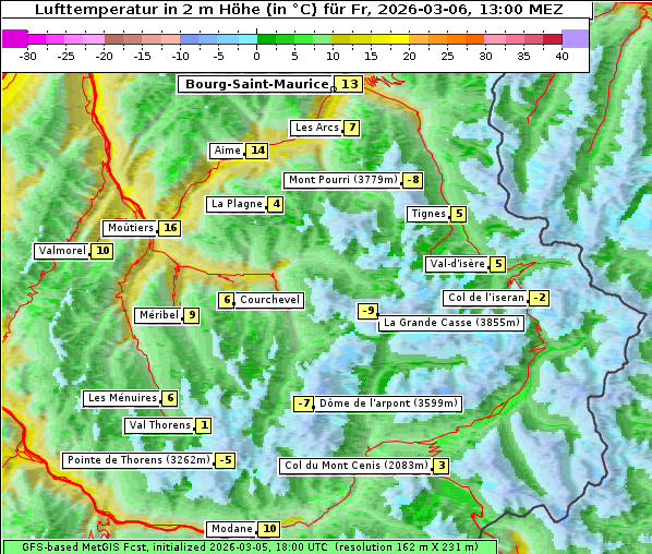 Temperatur, 6. 3. 2026