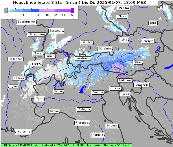 Neuschnee, 7. 1. 2025