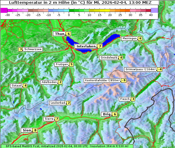 Temperatur, 4. 2. 2026