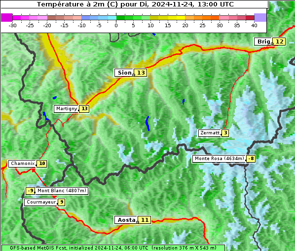 Temperatur, 24. 11. 2024