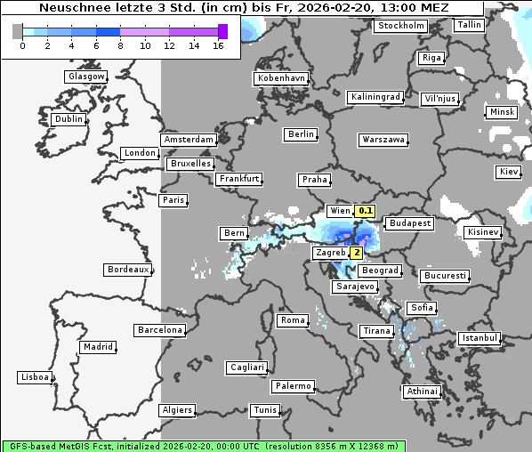 Neuschnee, 20. 2. 2026
