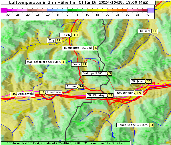 Temperatur, 29. 10. 2024