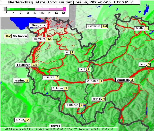 Niederschlag, 6. 7. 2025