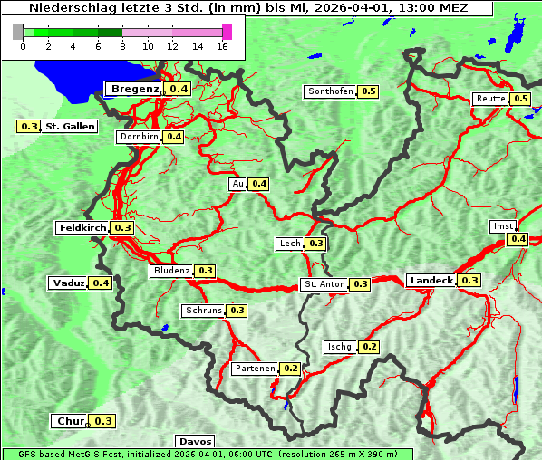 Niederschlag, 1. 4. 2026