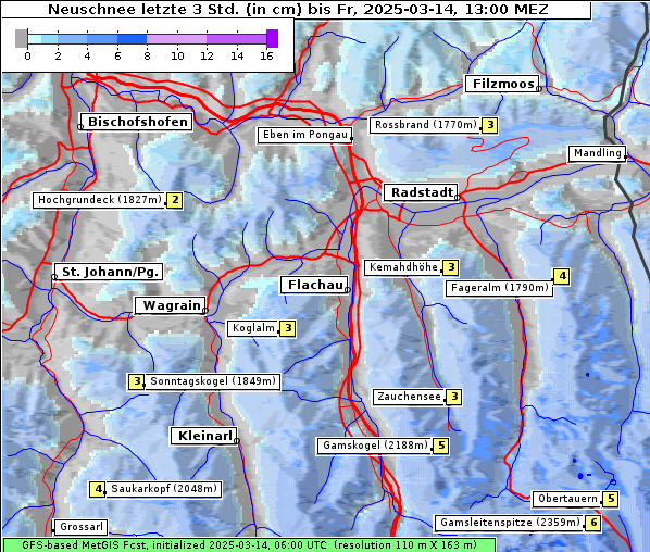 Neuschnee, 14. 3. 2025