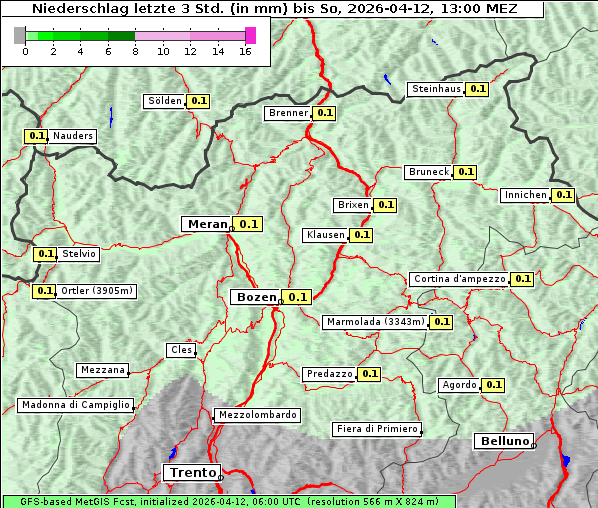 Niederschlag, 12. 4. 2026