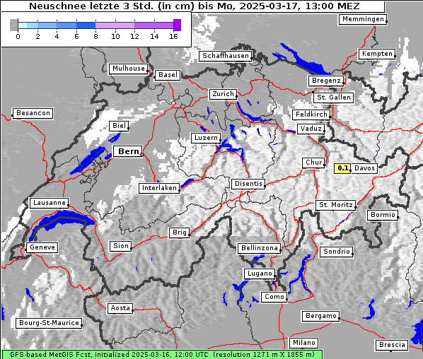 Neuschnee, 17. 3. 2025