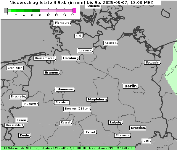 Niederschlag, 7. 9. 2025