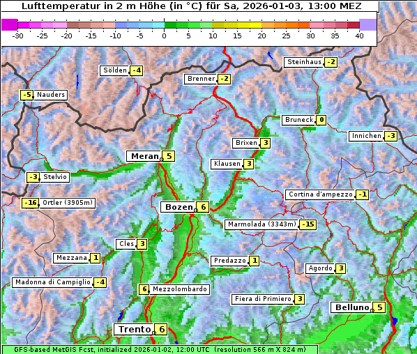 Temperatur, 3. 1. 2026