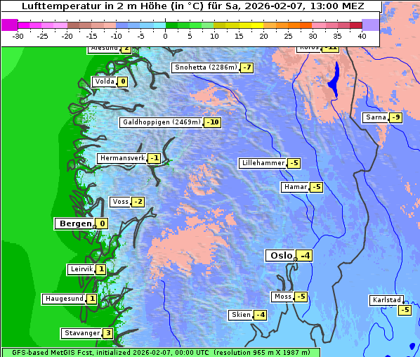 Temperatur, 7. 2. 2026
