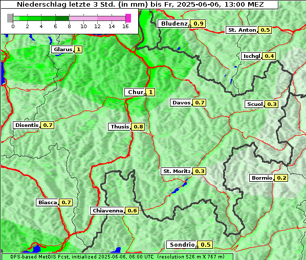 Niederschlag, 6. 6. 2025