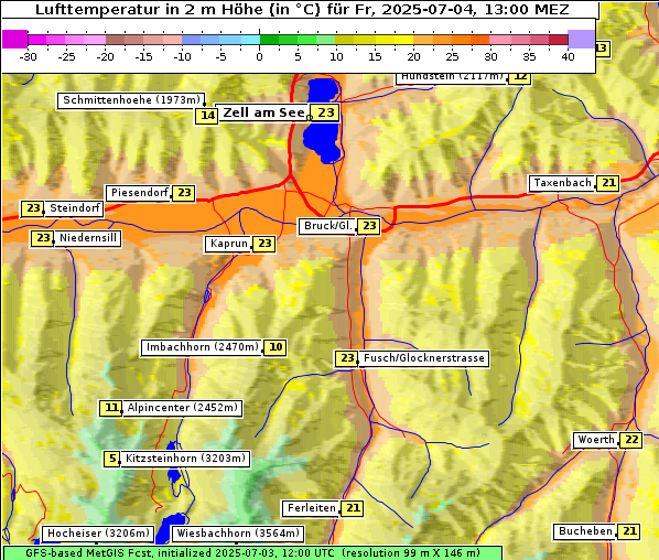 Temperatur, 4. 7. 2025