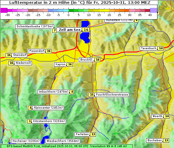 Temperatur, 31. 10. 2025