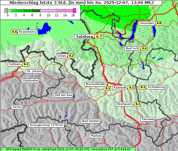 Niederschlag, 7. 12. 2025