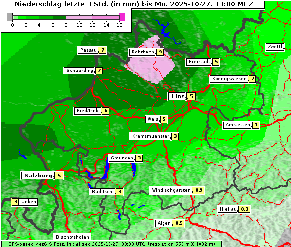Niederschlag, 27. 10. 2025