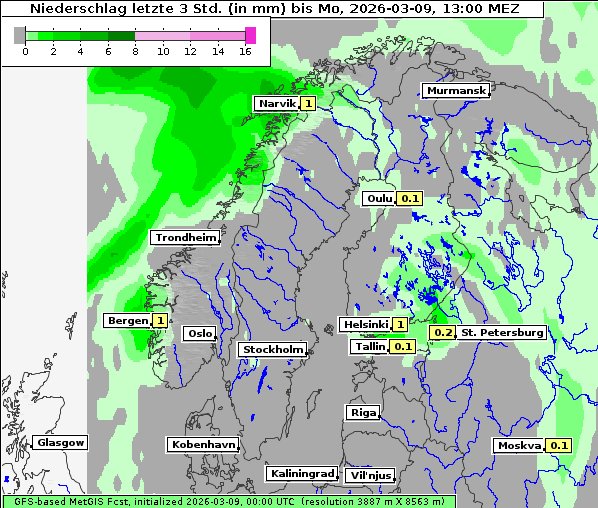 Niederschlag, 9. 3. 2026