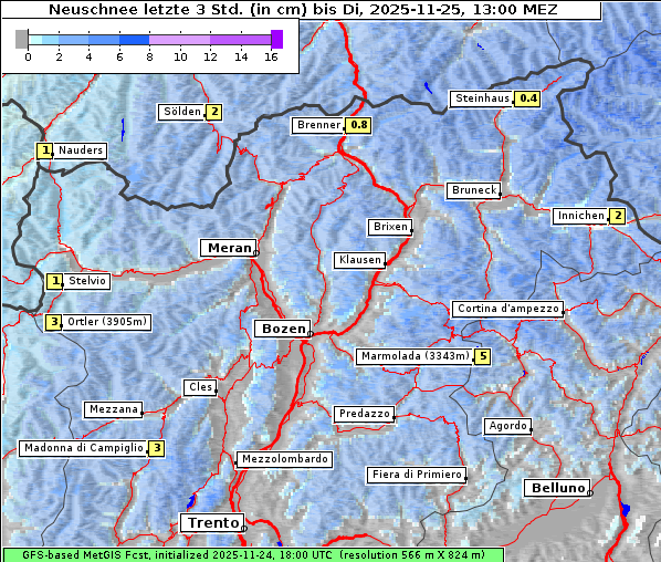 Neuschnee, 25. 11. 2025