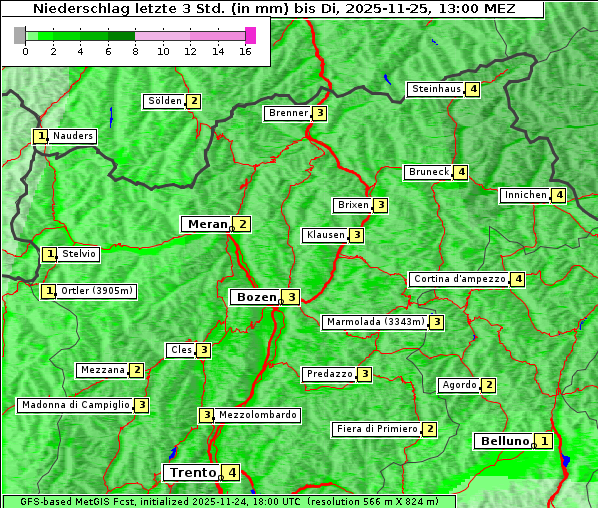 Niederschlag, 25. 11. 2025