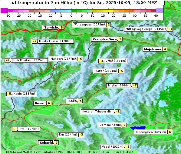 Temperatur, 5. 10. 2025