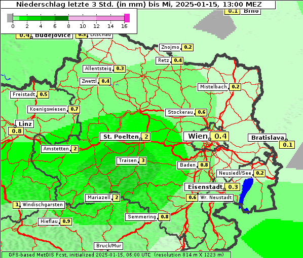 Niederschlag, 15. 1. 2025