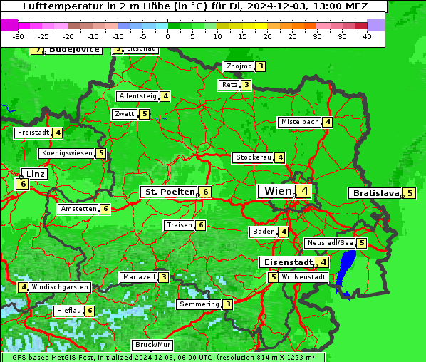 Temperatur, 3. 12. 2024