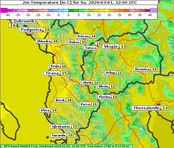 Temperatur, 1. 3. 2026