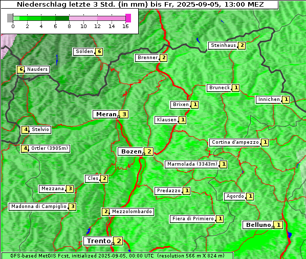 Niederschlag, 5. 9. 2025