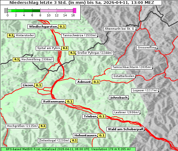 Niederschlag, 11. 4. 2026