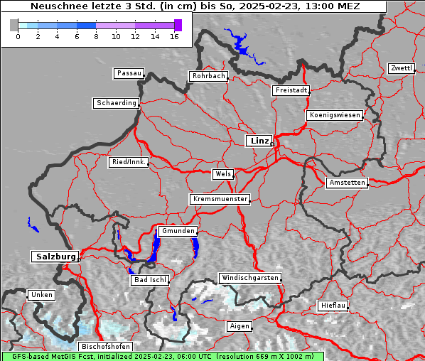 Neuschnee, 23. 2. 2025