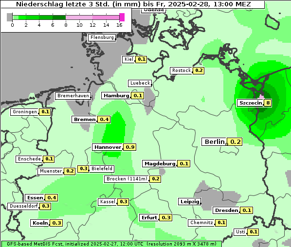 Niederschlag, 28. 2. 2025