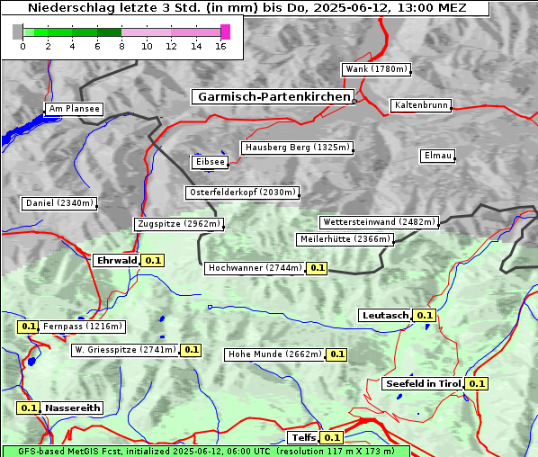 Niederschlag, 12. 6. 2025