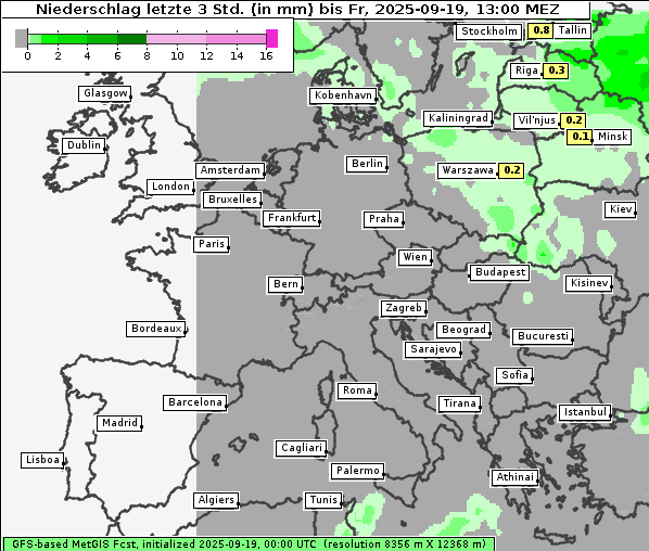 Niederschlag, 19. 9. 2025