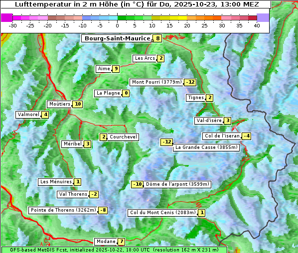 Temperatur, 23. 10. 2025