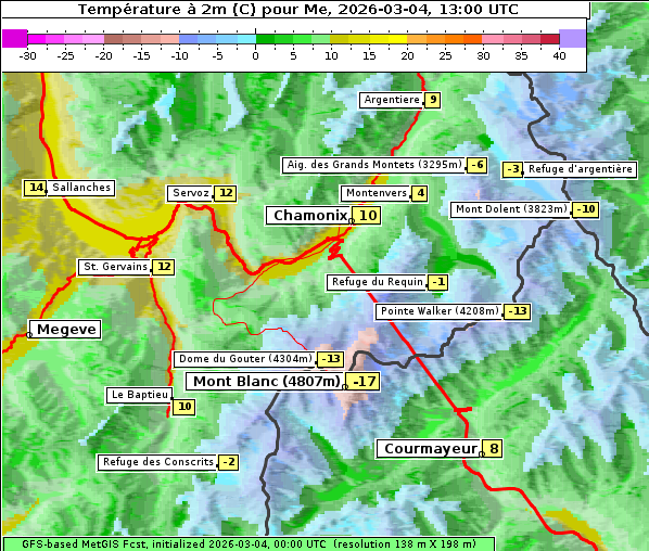 Temperatur, 4. 3. 2026