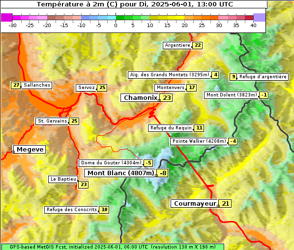 Temperatur, 1. 6. 2025