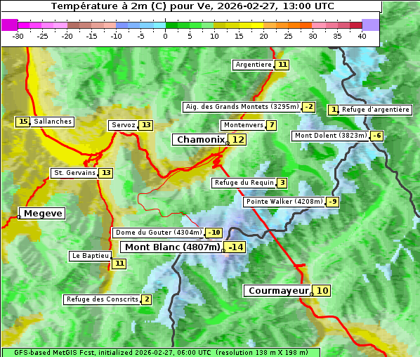 Temperatur, 27. 2. 2026