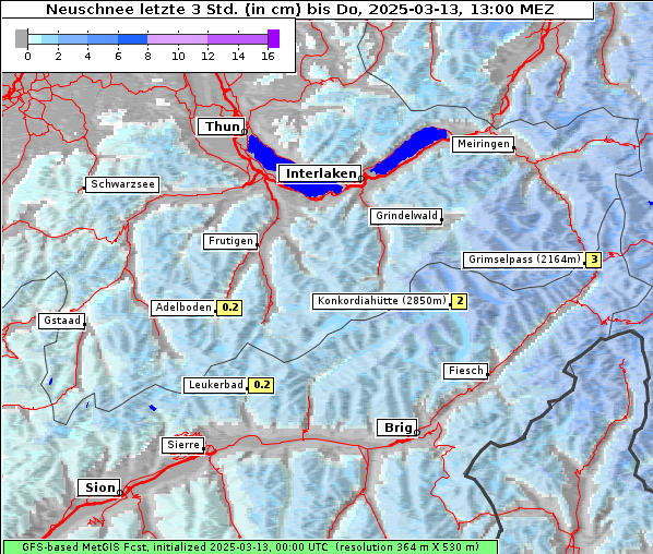 Neuschnee, 13. 3. 2025