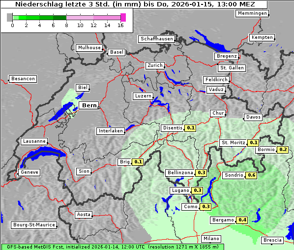 Niederschlag, 15. 1. 2026